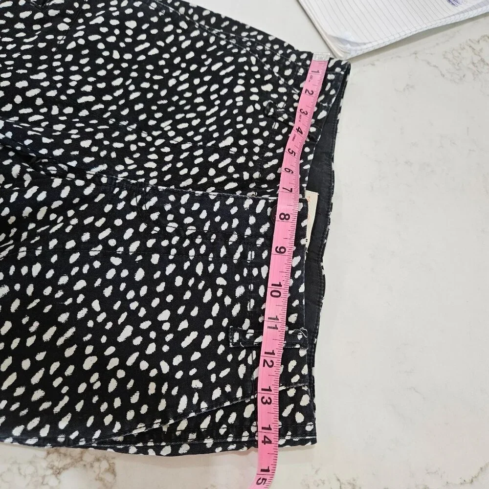 Tory Burch Walker Jeans Pants Size 25 Dotted Pony Print Denim Stretch Ankle‎